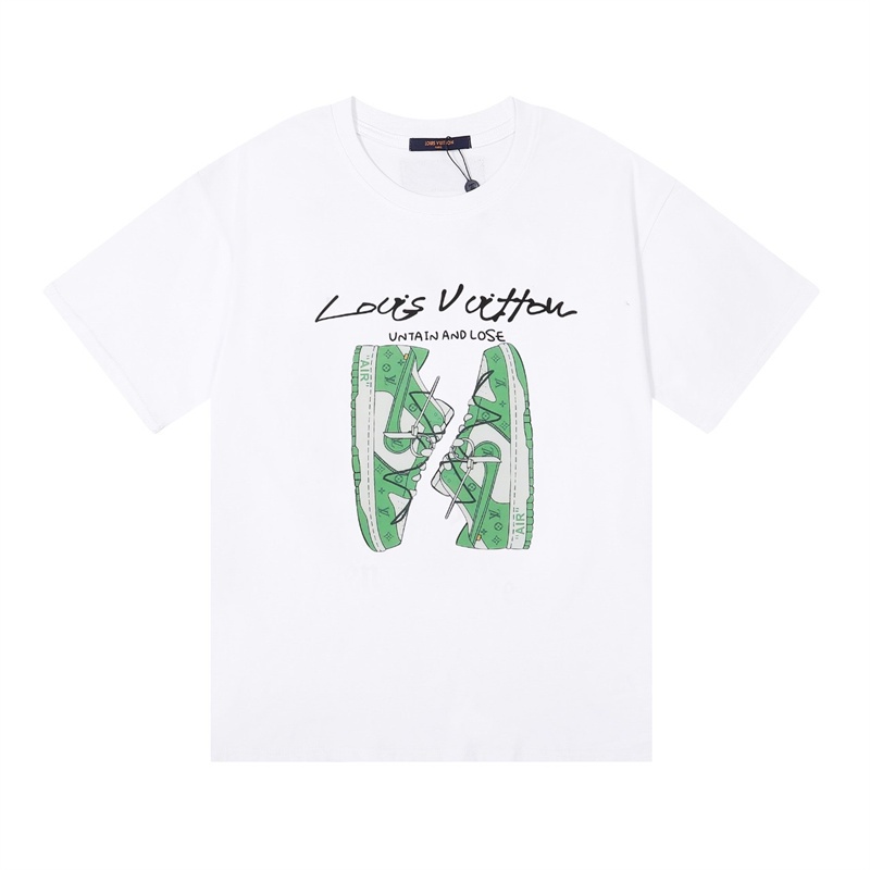 L &amp; V 88- Áo Thun Bóng Rổ Da Tay Ngắn In Logo Thỏ Phun Kỹ Thuật Số Phiên Bản Giới Hạn Cho Nam Và Nữ