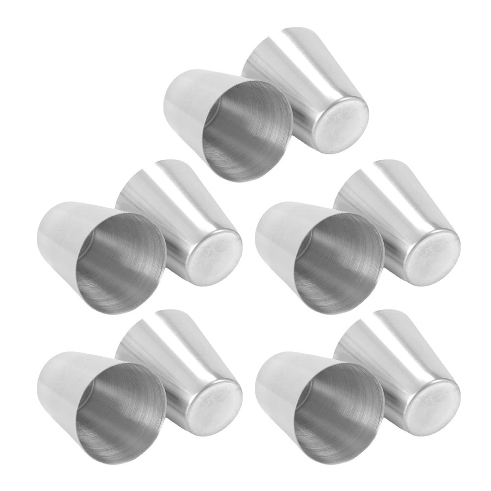 Bộ 10 Ly Uống Rượu Bằng Thép Không Gỉ Có Thể Xếp Chồng Lên Nhau