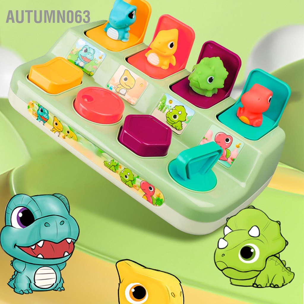 Autumn063 Đồ chơi bật lên cho bé đầy màu sắc Phát triển giáo dục sớm Popup khủng long trẻ mới biết đi