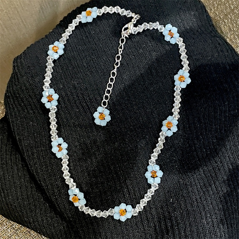Vòng Cổ Choker Đính Hạt Pha Lê Hình Hoa Thời Trang Cho Nữ