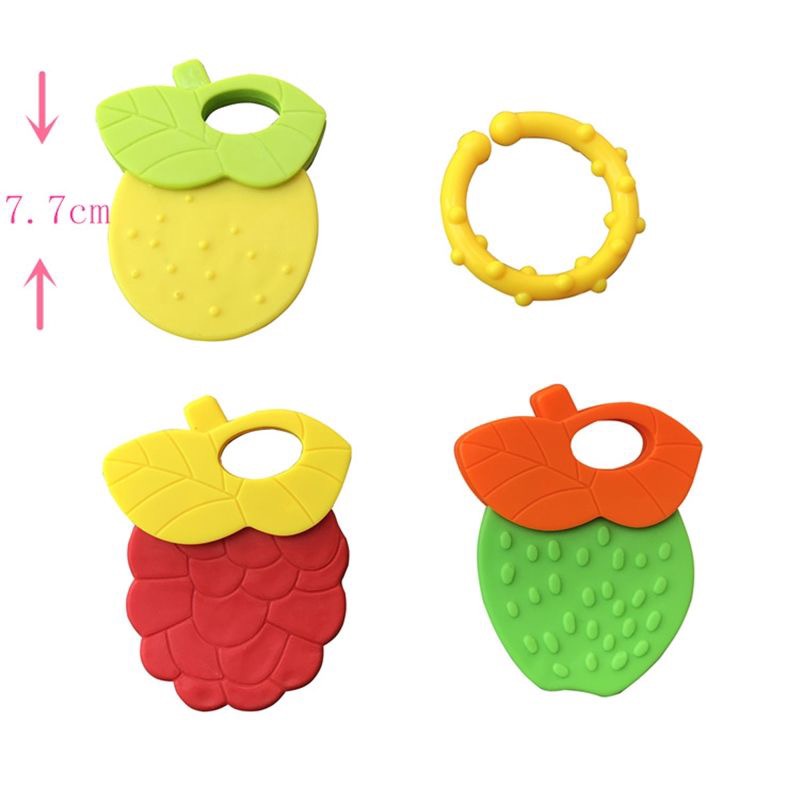 Đồ Chơi Ngậm Nướu Hình Trái Cây Bằng Silicone Dành Cho Trẻ Em