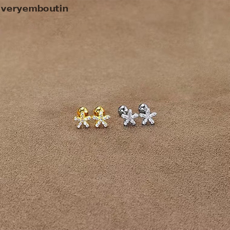 1 Đôi Bông Tai Xỏ Lỗ Hình Hoa Xoắn Ốc Cho Nữ