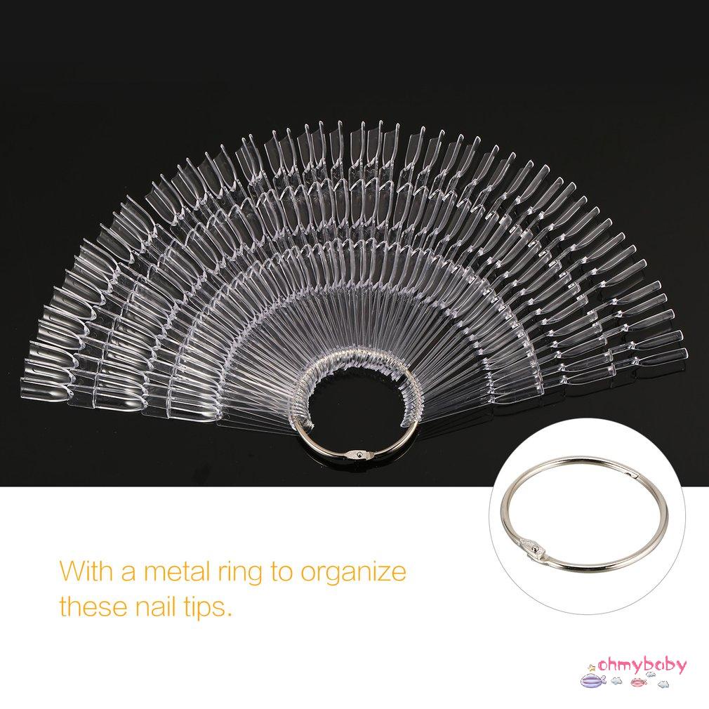 [Ready] Bộ 50 Giả Đầu Móng Tay Quạt Hình Ba Lan Màn Bảng Màu Thẻ Dụng Cụ Thiết Thực Swatches Nghệ Thuật Kệ Trưng Bày bảng [Z/12]