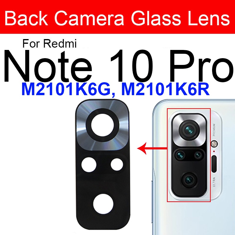 Thấu Kính Camera Sau Chính Kèm Miếng Dán Thay Thế Chuyên Dụng Dành Cho Xiaomi Redmi 10 Note 10 Pro Max Note 10S 10T 10 5G