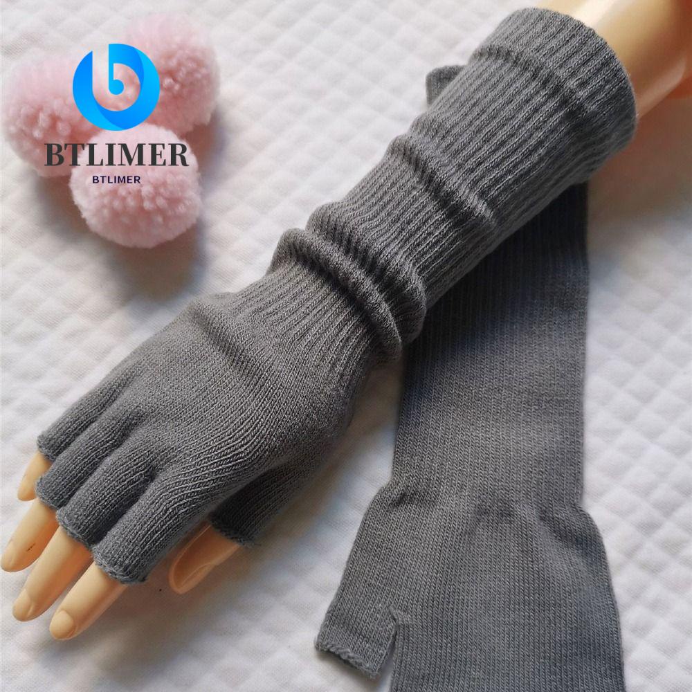 Găng Tay Len Hở Ngón Màu Đen