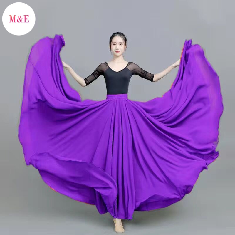 M &amp; E Giảm Giá Chân Váy Xòe Nhảy Múa Hai Lớp Dài 720 Độ Kiểu Cổ Điển Kích Thước Lớn Cho Nữ