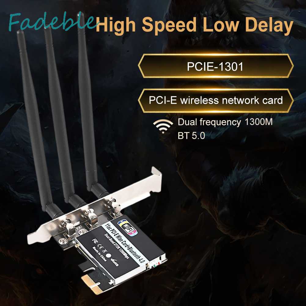 Thẻ Mạng Không Dây 2.4 / 5G 1300Mpbs Kết Nối Bluetooth 5.0