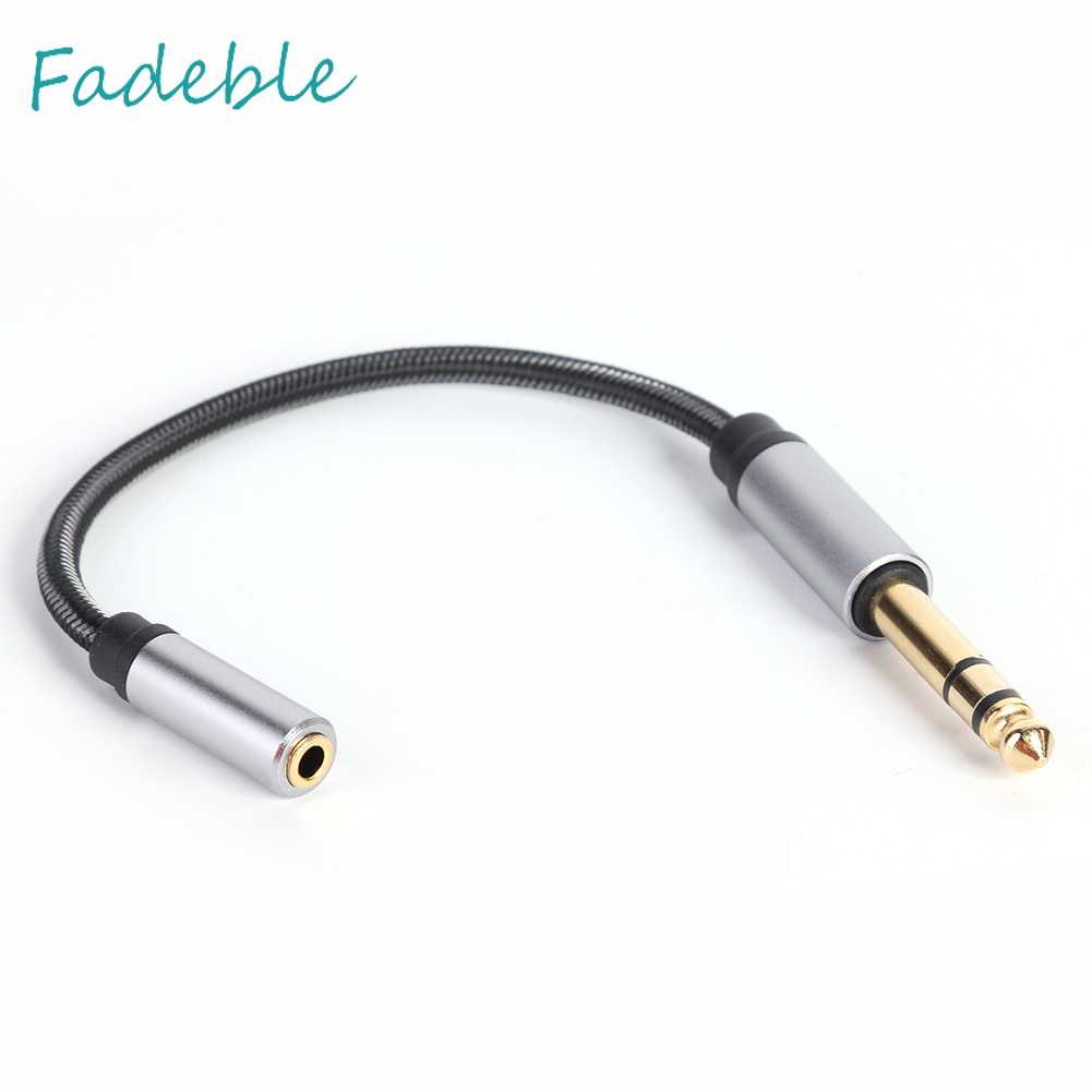 Dây Cáp Âm Thanh 0.2m Mạ Vàng Chuyển Đổi Đầu Cái 3.5mm Sang Đầu Đực 6.35mm