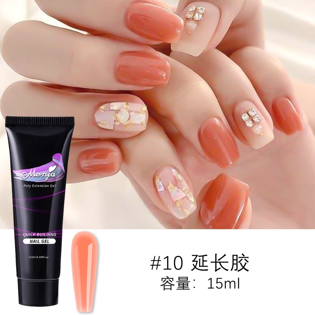 Gel gôm MONJA chính hãng - Gel nối móng úp, Gel tạo hình móng bền đẹp 15ml