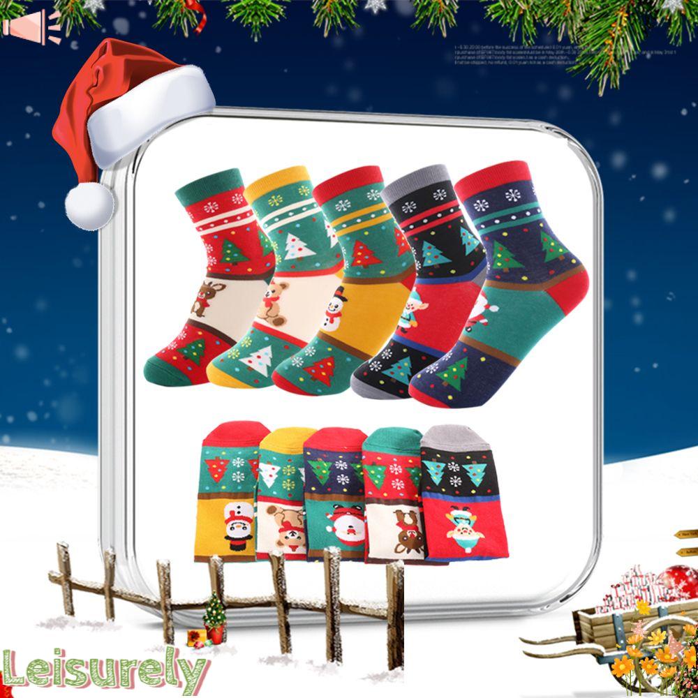 Vớ Cotton Unisex Họa Tiết Giáng Sinh Thời Trang