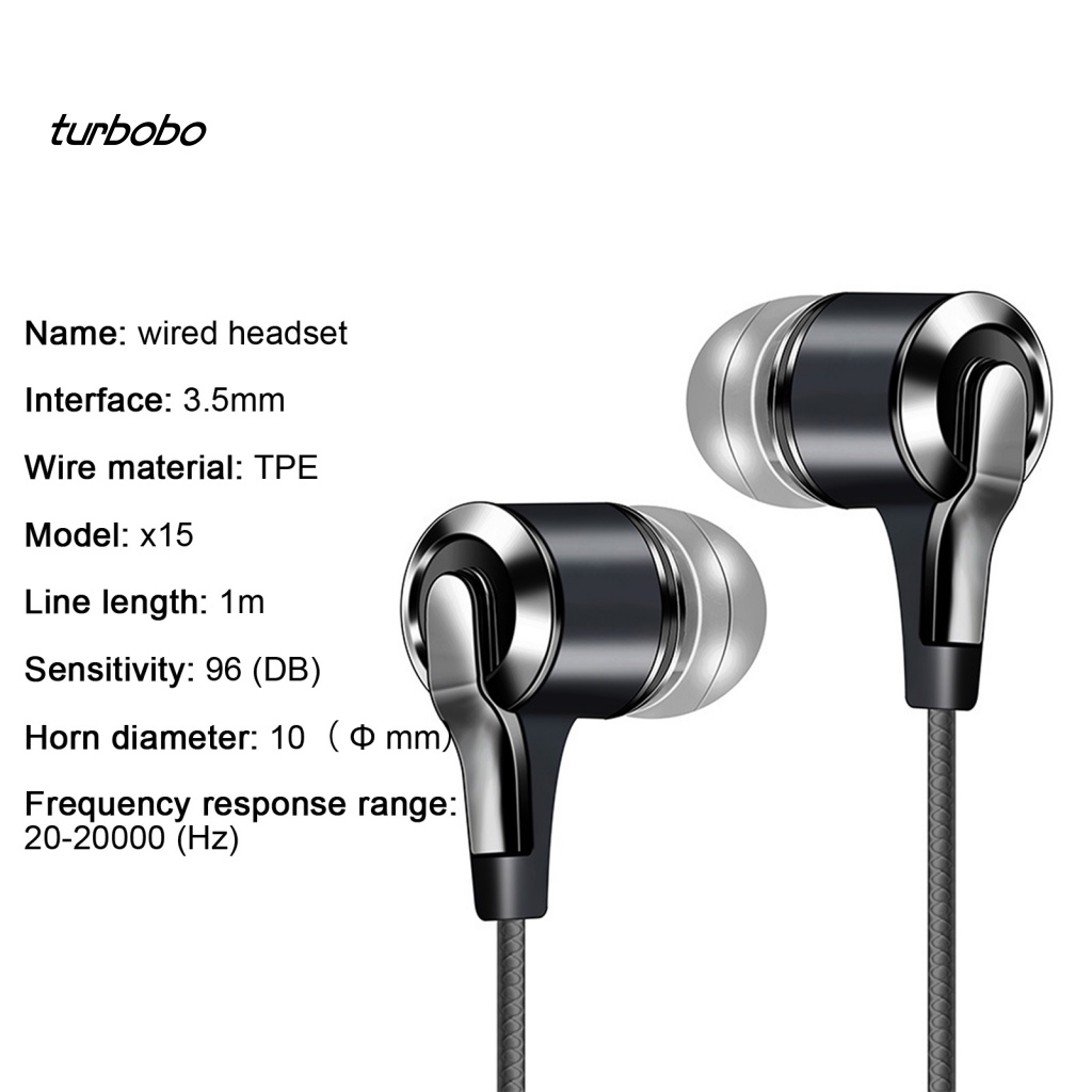 Tai Nghe Nhét Tai X15 Jack 3.5mm Có Nút Điều Khiển Âm Lượng Dành Cho Điện Thoại Thông Minh