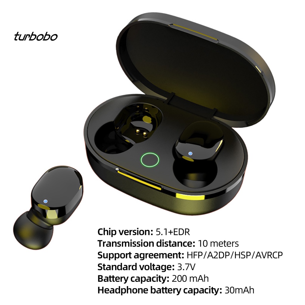 Tai Nghe Nhét Trong Không Dây Bluetooth Điều Khiển Cảm Ứng turbobo AiR3 Kèm Hộp Sạc