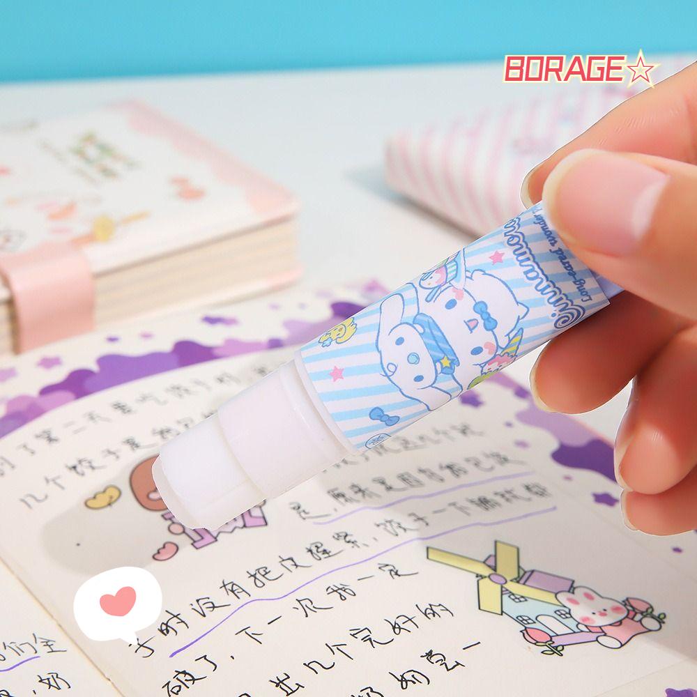 Bộ 4 Cây Keo Dán Hoạt Hình Kuromi Màu Trơn DIY