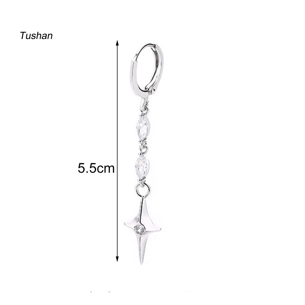 1 Khuyên Tai Tua Rua Hình Ngôi Sao Đính Đá Lấp Lánh