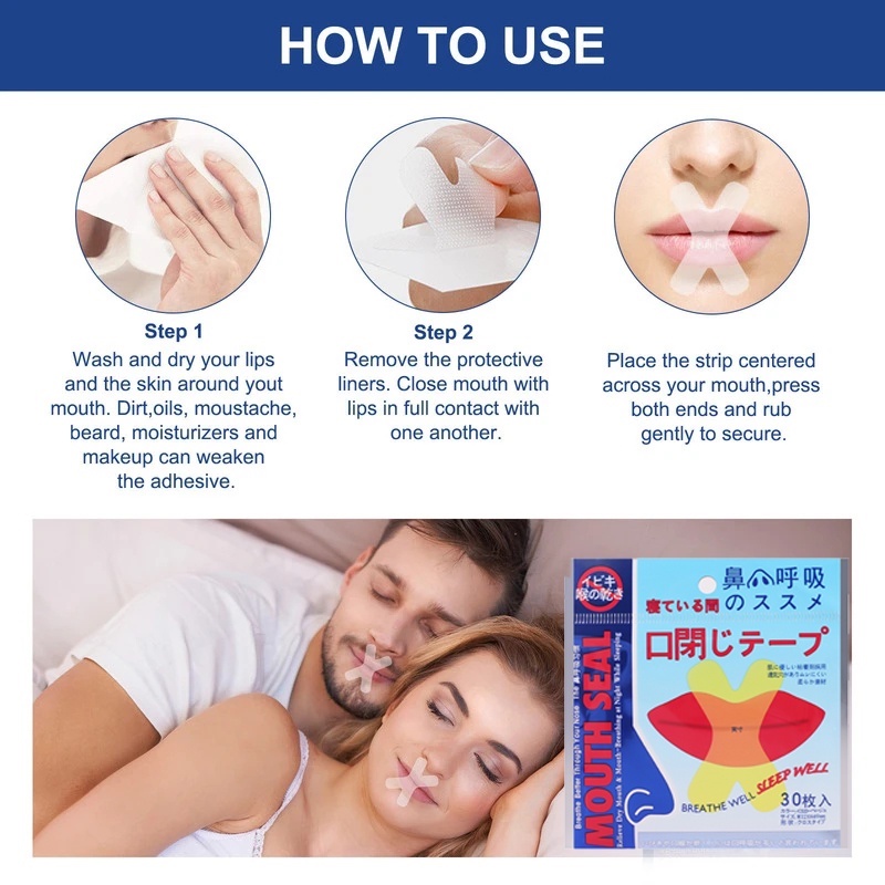 Miếng Dán Miệng Chống Ngáy Hình Chữ X Tiện Dụng
