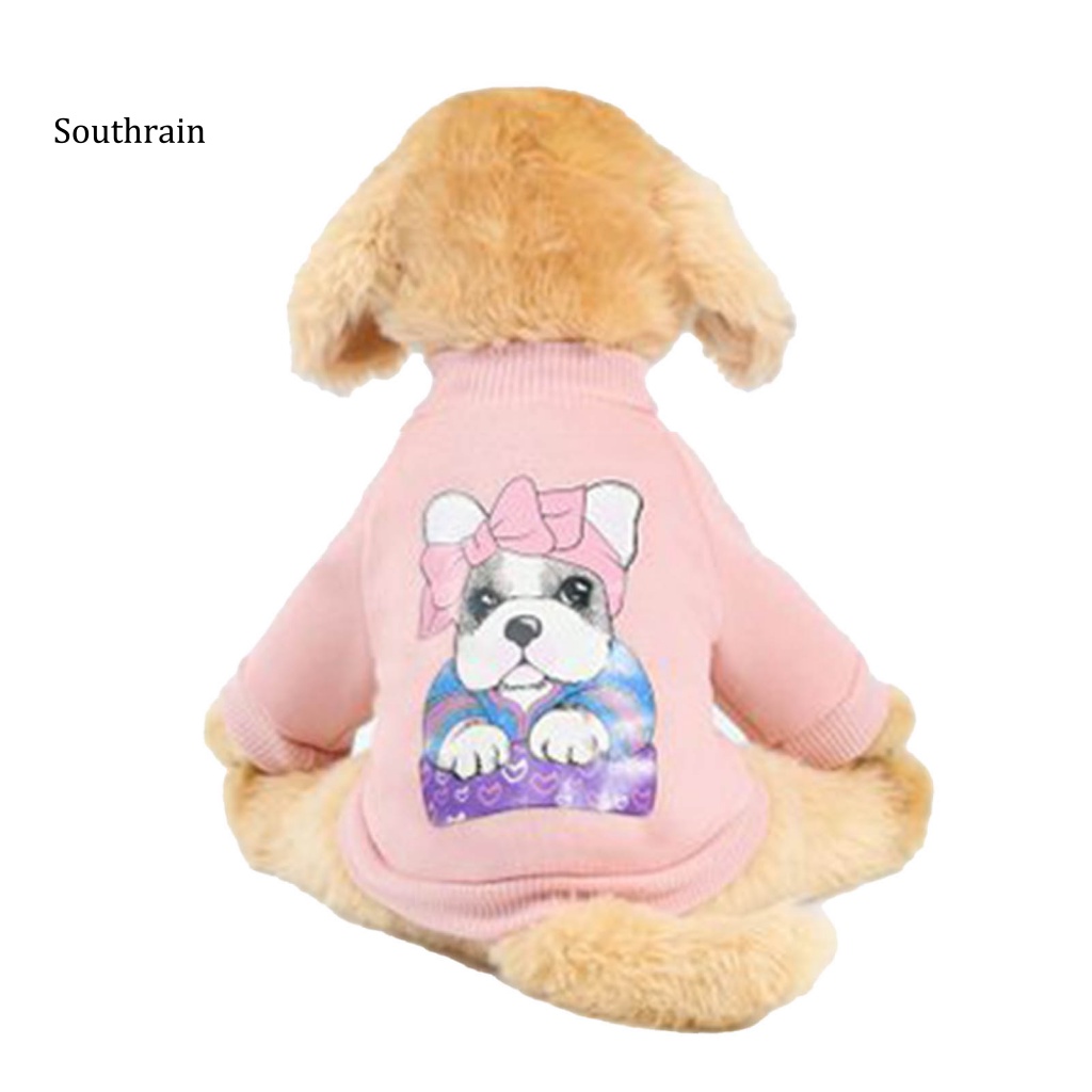 Áo Sweater Giữ Ấm Thoáng Khí In Họa Tiết Hoạt Hình Dễ Thương Thời Trang Mùa Thu Cho Cún Cưng