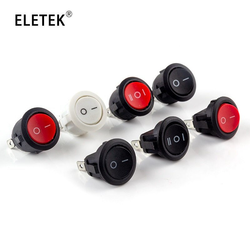 Công Tắc On-Off On-Off On-Off-On SPST Hình Tròn 6A 250V 10A 125V KCD1 2Pin 3Pin 20mm