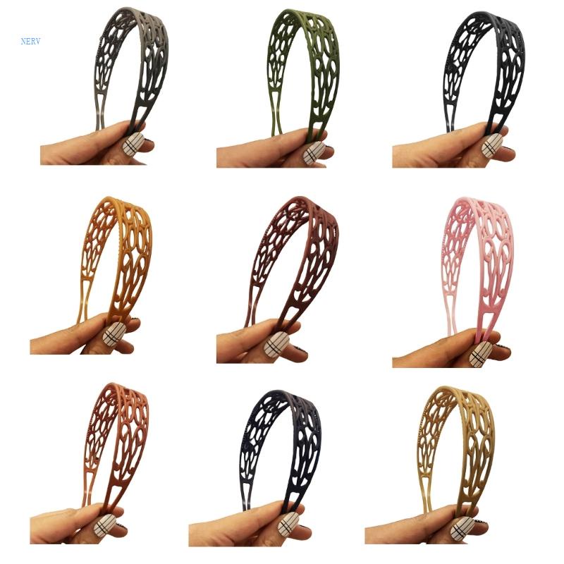 Băng Đô Cài Tóc Bằng Nhựa Nhám Có Răng Cho Nữ