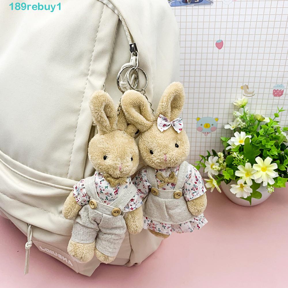 Rebuy1 Móc Khóa Vải Bông Cặp Đôi Gấu Dễ Thương