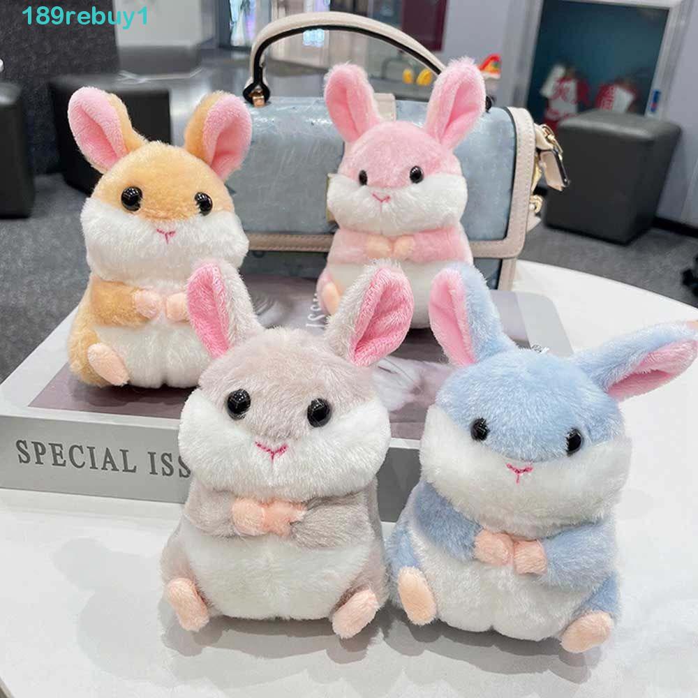Móc Khóa Hình Thỏ Nhồi Bông Màu Sắc Ngọt Ngào REBUY1