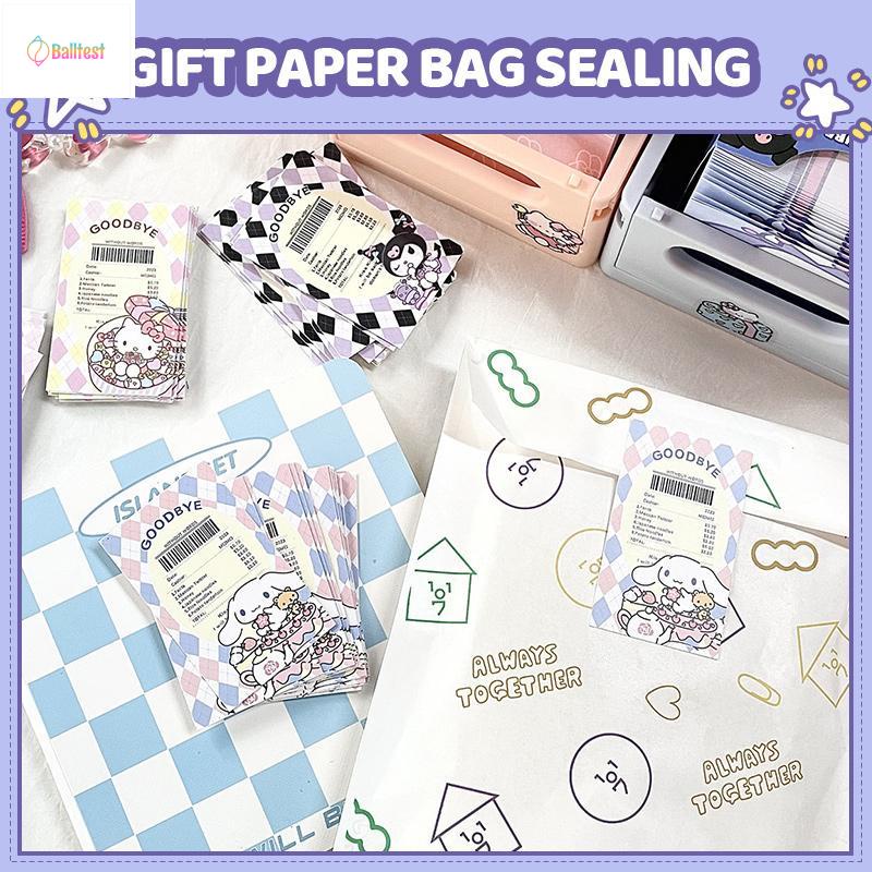 💜SANRIO Set 20 Miếng Dán Họa Tiết Vé Máy Bay Hoạt Hình Trang Trí Quà Tặng