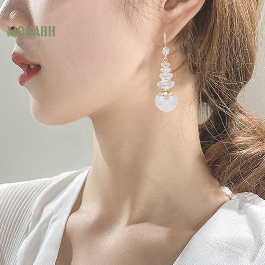 [Mới] 2 Bông Tai Đính Ngọc Trai Giả Bằng Đồng Phong Cách Trung Hoa Tinh Tế Dễ Phối Đồ Cho Nữ