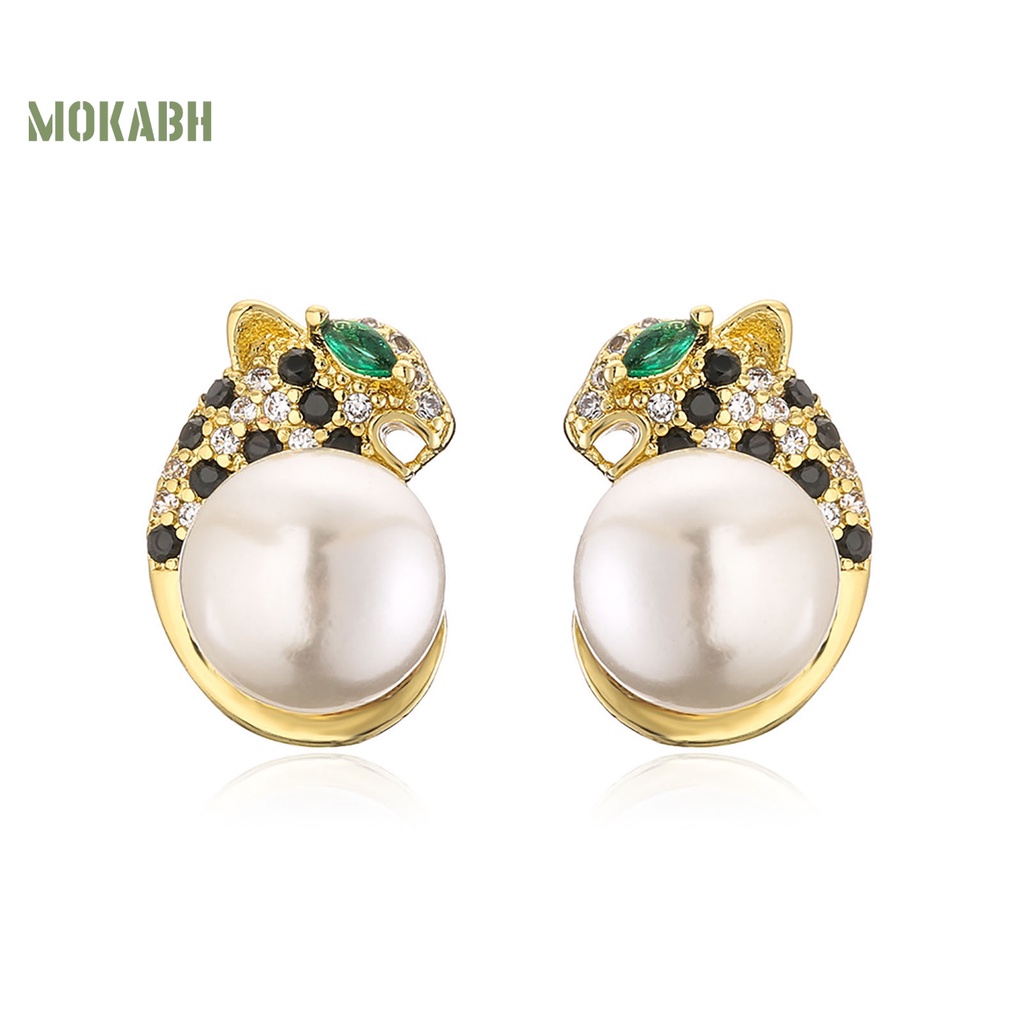 [Mới] Set 2 Khuyên Tai Đính Đá Zircon Vàng Lấp Lánh Chống Oxy Hóa Phong Cách Âu Mỹ Cho Nữ