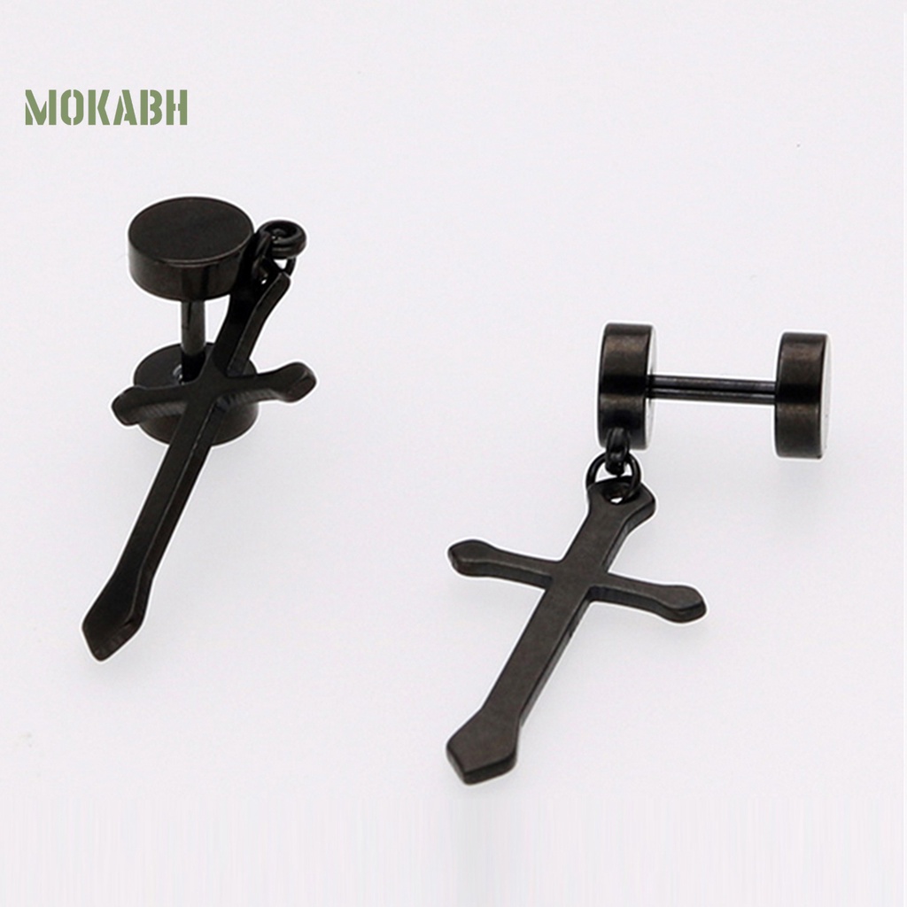 1 Khuyên Tai Hình Quả Tạ Bằng Thép Titan Tinh Tế