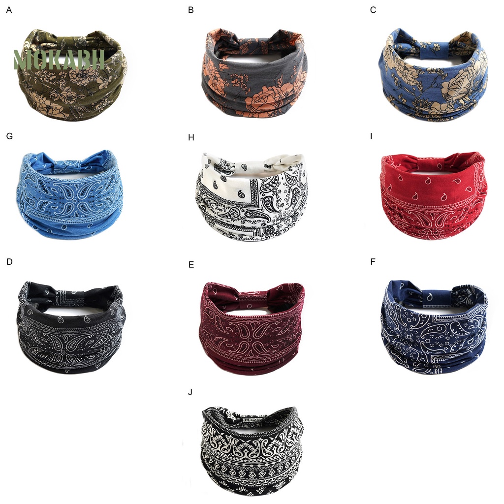 Băng Đô Thắt Nút Chéo Chống Trượt Thấm Hút Mồ Hôi Phong Cách Bohemia Cho Nữ