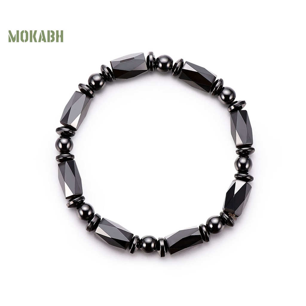 Vòng Tay Chuỗi Hạt Đá Hematite Nhân Tạo Thời Trang Cho Nam Và Nữ