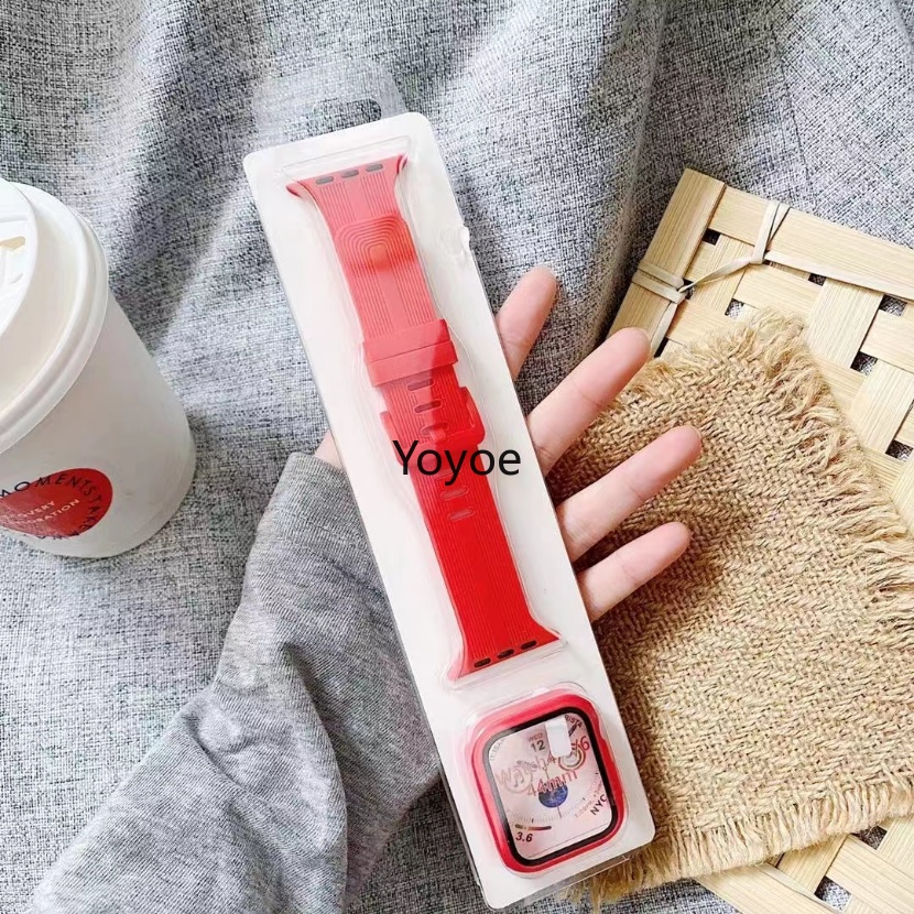 Ốp Silicone + Dây Đeo Thay Thế Cho iWatch 49mm 38mm 42mm 8 7 45mm 44mm 40mm 41mm Series 6 5 3 SE