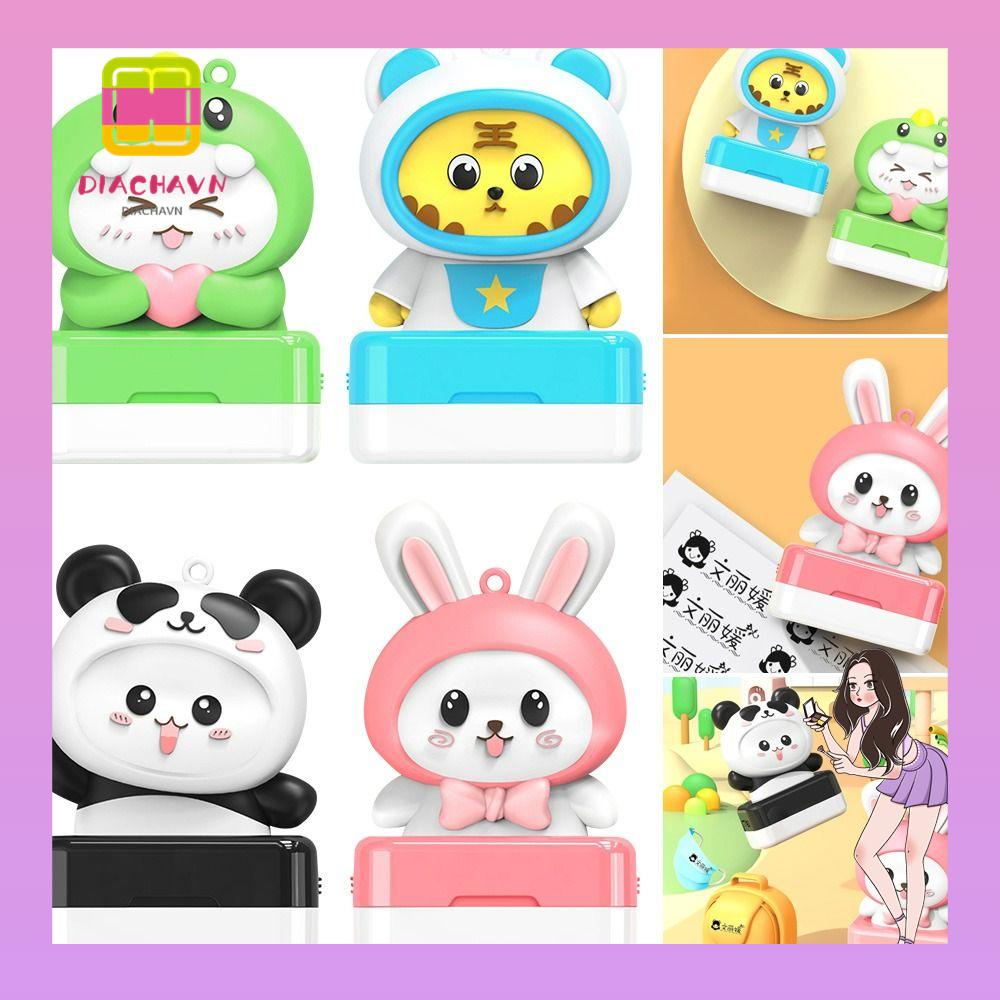 Con Dấu Đóng Tên Chống Thấm Nước Họa Tiết Hoạt Hình Dễ Thương Cho Bé DIY