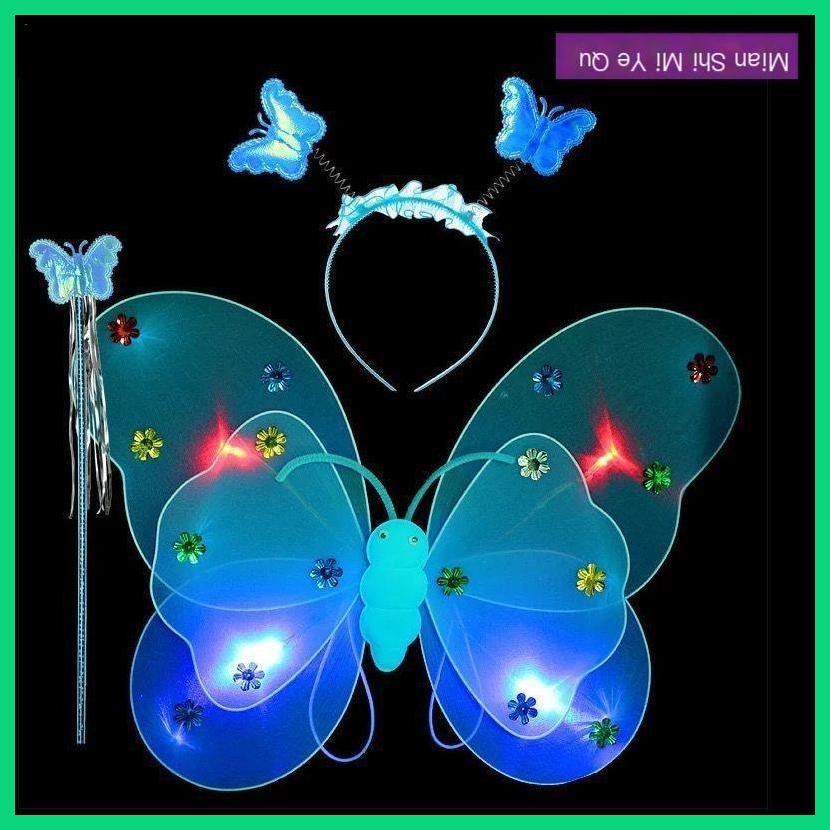 Cánh Bướm Đồ Chơi Đàn Hồi Phát Sáng Và Phát Sáng Thần Kì Dành Cho Trẻ Em Biến Tần Số Hai Lớp 3D. jiwvn jiwvn