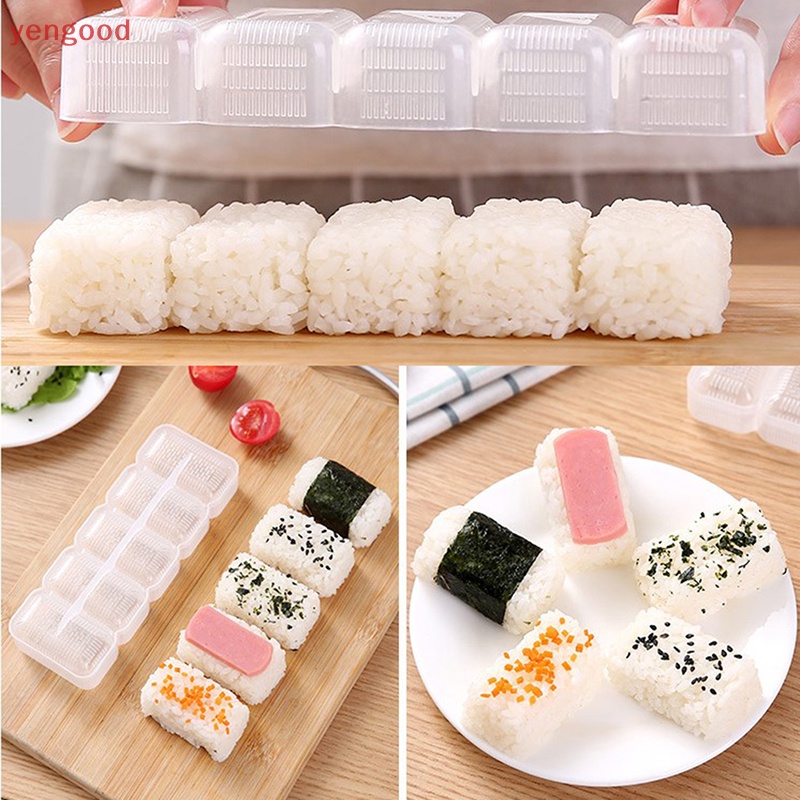 Set 5 Khuôn Làm Sushi Bằng Nhựa Cấp Thực Phẩm DIY