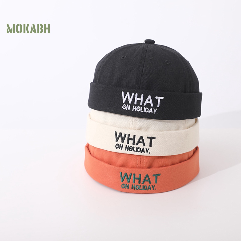 Mũ Thủy Thủ Chống Nắng Thoáng Khí Không Vành Thêu Chữ Cho Bé Trai