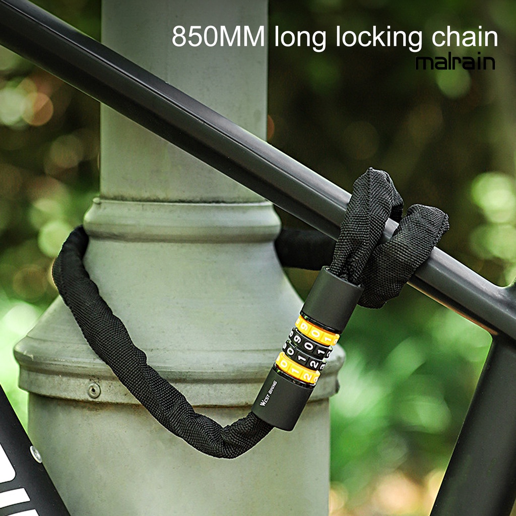 Khóa Xe Đạp Bốn Số Chống Trộm Bằng Thép Có Mật Khẩu An Toàn Cho Bé