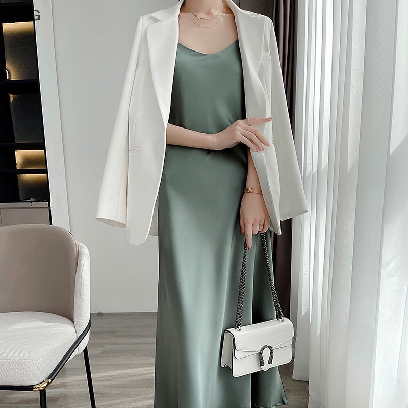 Đầm Maxi Hai Dây Phong Cách Vintage Gợi Cảm Cho Nữ