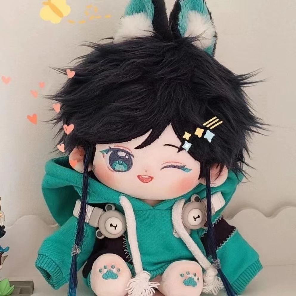 Búp bê genshin 20 cm wendy búp bê sang trọng dễ thương nhồi bông búp bê genshin plushie