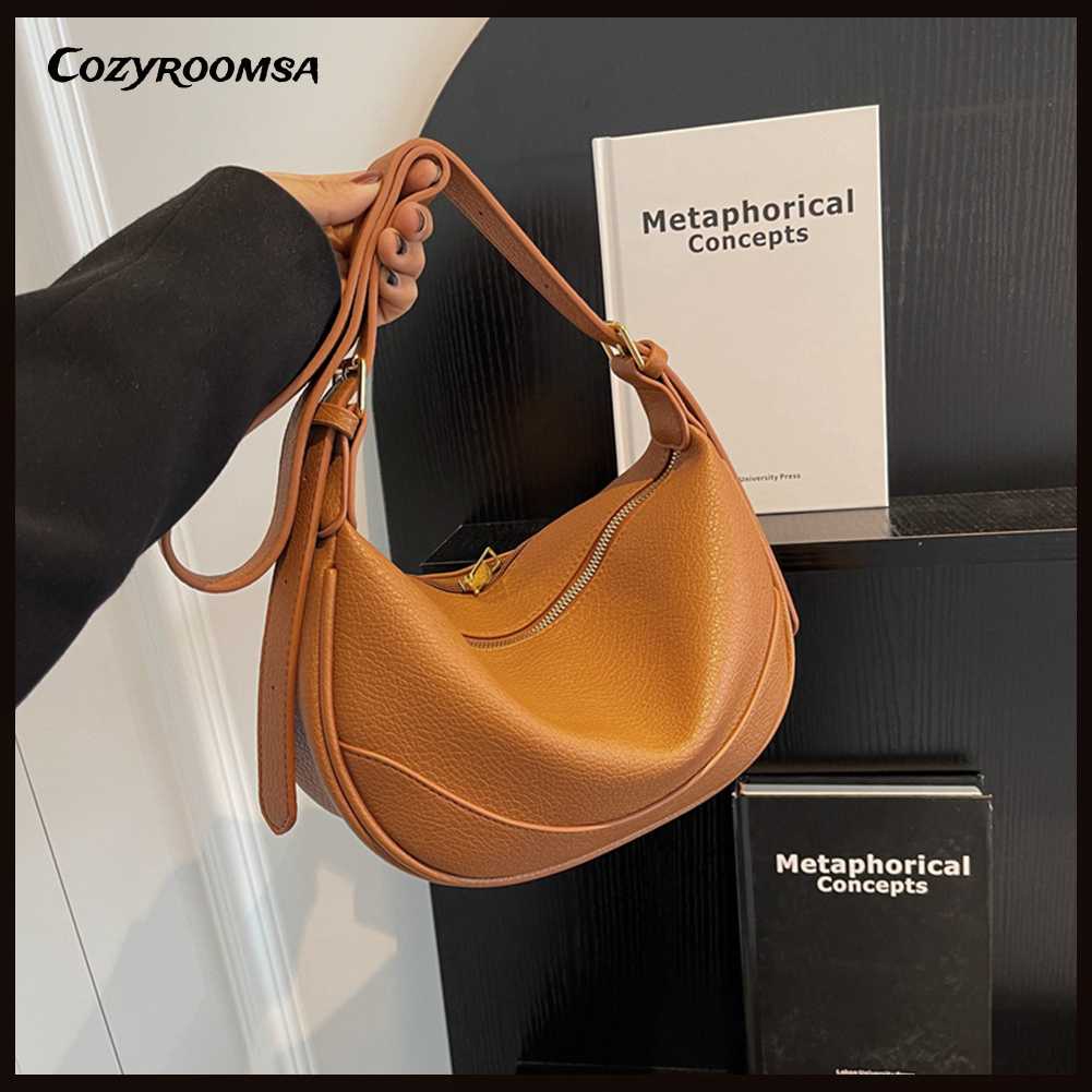 Túi Xách Da PU Màu Trơn Họa Tiết Mặt Trăng Thời Trang Cho Nữ