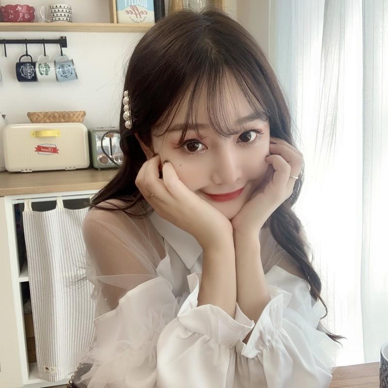 Áo Sơ Mi Tay Loe Phối Lưới Phong Cách Hàn Quốc Ngọt Ngào Mùa Xuân Mới