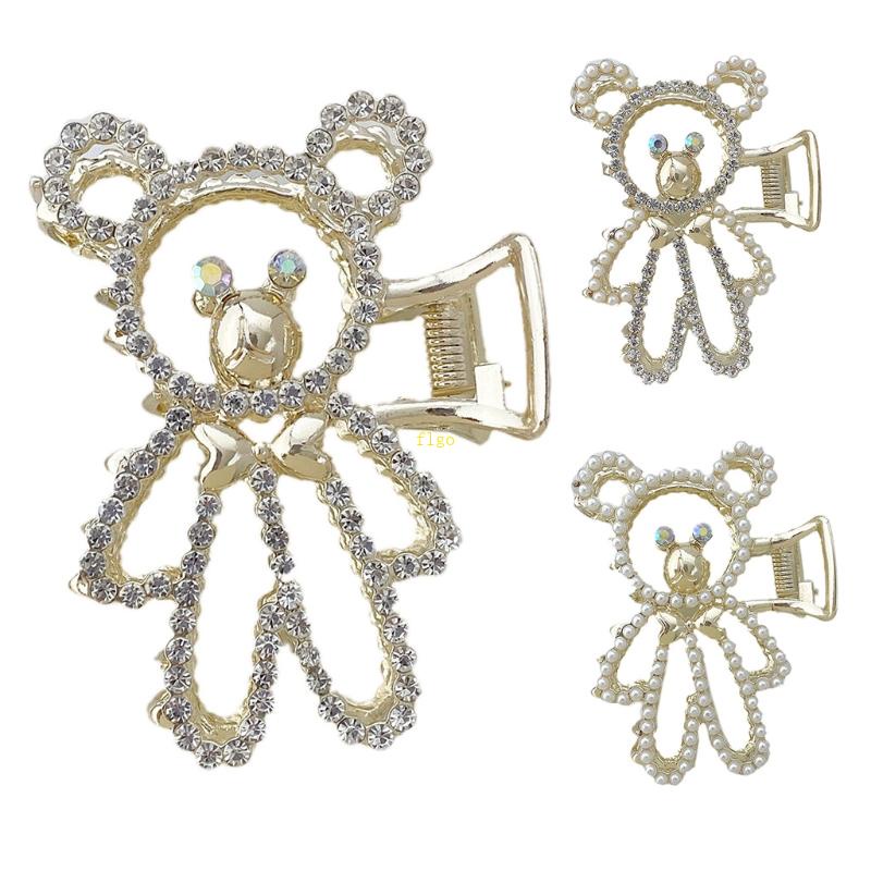 Kẹp Tóc Càng Cua Lớn Bằng Hợp Kim Đính Đá Lấp Lánh Trang Trí Tóc