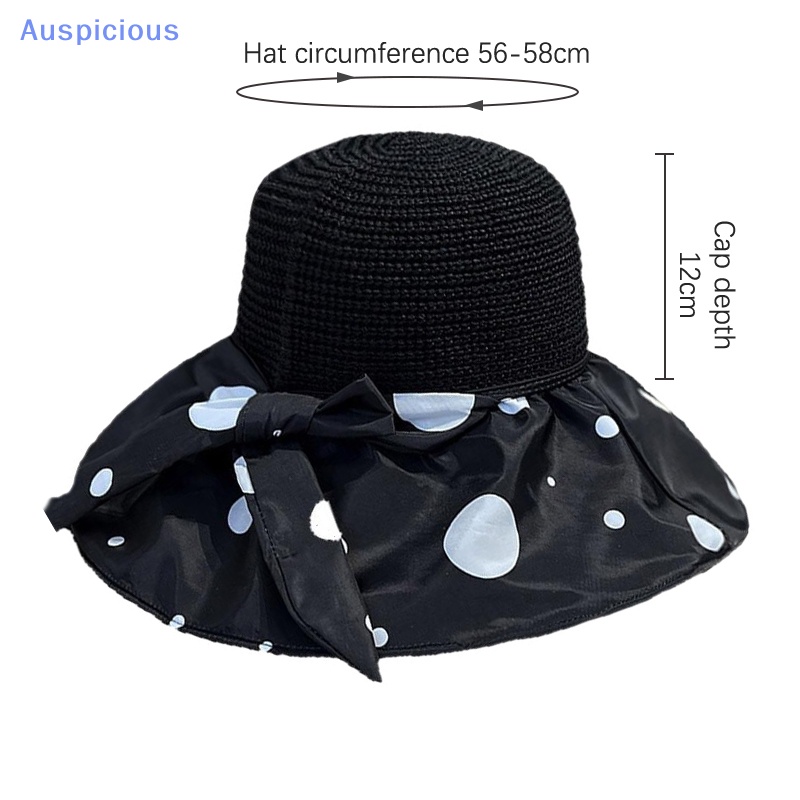 Mũ Rộng Vành Họa Tiết Chấm Bi Thời Trang Dành Cho Nữ