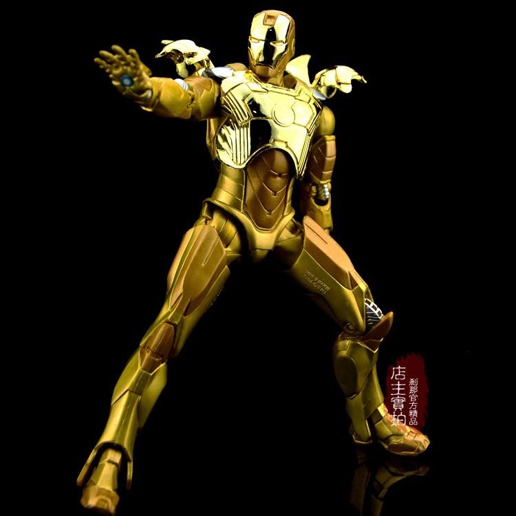 Creative Gift Marvel Treasure Iron Man MK42 model toy Golden MK42 hand-held doll ornaments