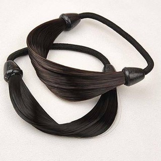 Dây Cột Tóc Co Giãn Đính Tóc Giả Thời Trang Cho Nữ