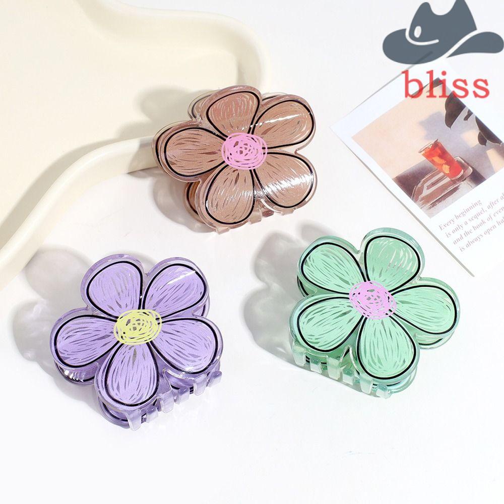 Kẹp Tóc Đuôi Ngựa Cỡ Lớn Hình Hoa Màu Sắc Ngọt Ngào Phong Cách Hàn Quốc