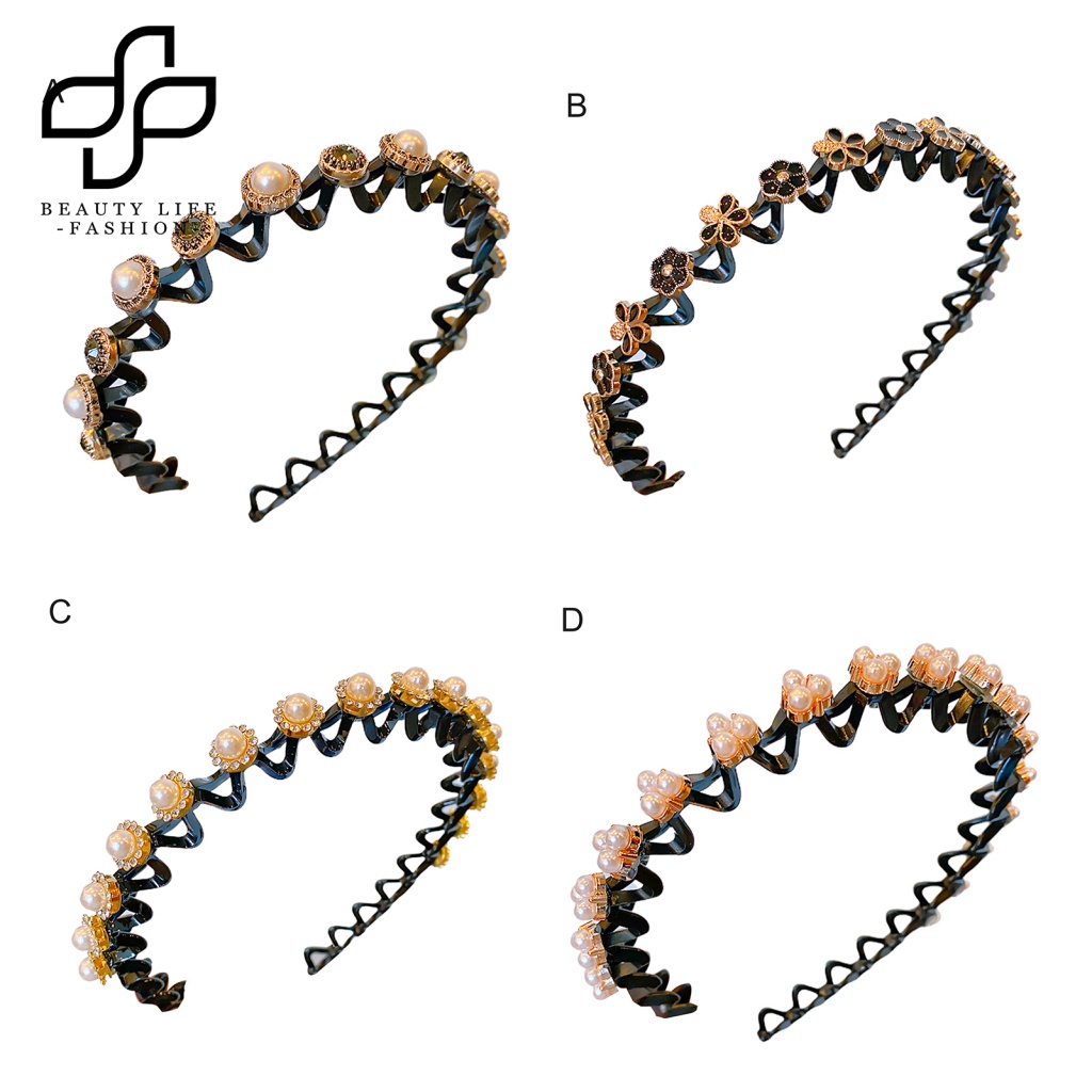 Cài Tóc Hình Răng Đính Đá Phong Cách Vintage Chống Rơi