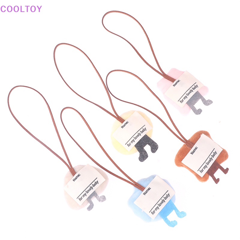 Nhãn Dán Trang Trí Túi Xách / Túi Chống Thất Lạc Hình Bánh Mì Trứng Nhồi Bông Dễ Thương