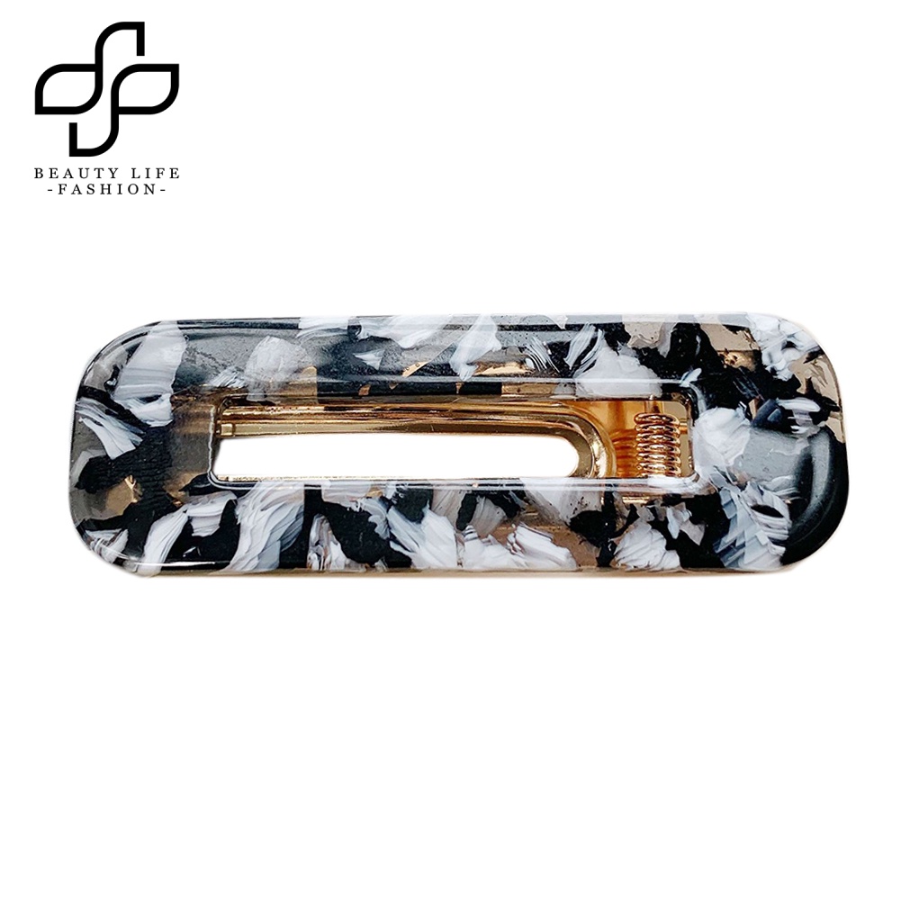 1 Kẹp Tóc Acrylic Họa Tiết Đá Hoa Cương Thời Trang