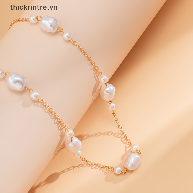 Dây Đeo Hông Nhiều Lớp Đính Hạt Ngọc Trai Thời Trang Đi Biển Cho Nữ