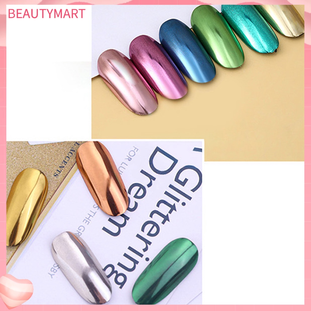 Hộp Bột Kim Tuyến Hiệu Ứng Chrome Tráng Gương Phủi Bụi Làm Móng Nghệ Thuật Thời Trang Cho Nữ [beautymart]